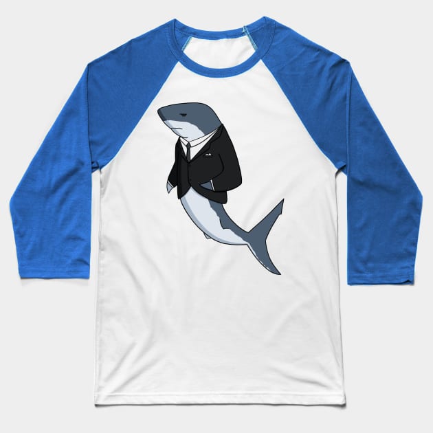 White, Great White Baseball T-Shirt by CosmicFlyer